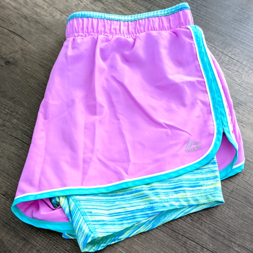 Shorts...Athletic Works pinkish purple and turquoise shorts